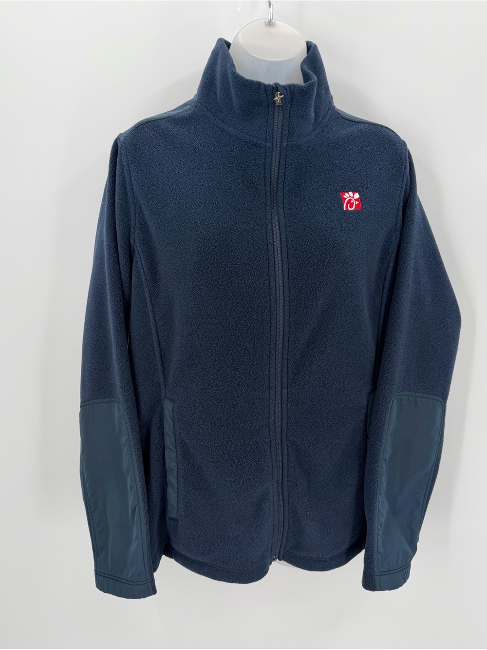 Chick Fil A Jacket Adult XL Blue Fleece Oobe Full Zip Team Style Employee